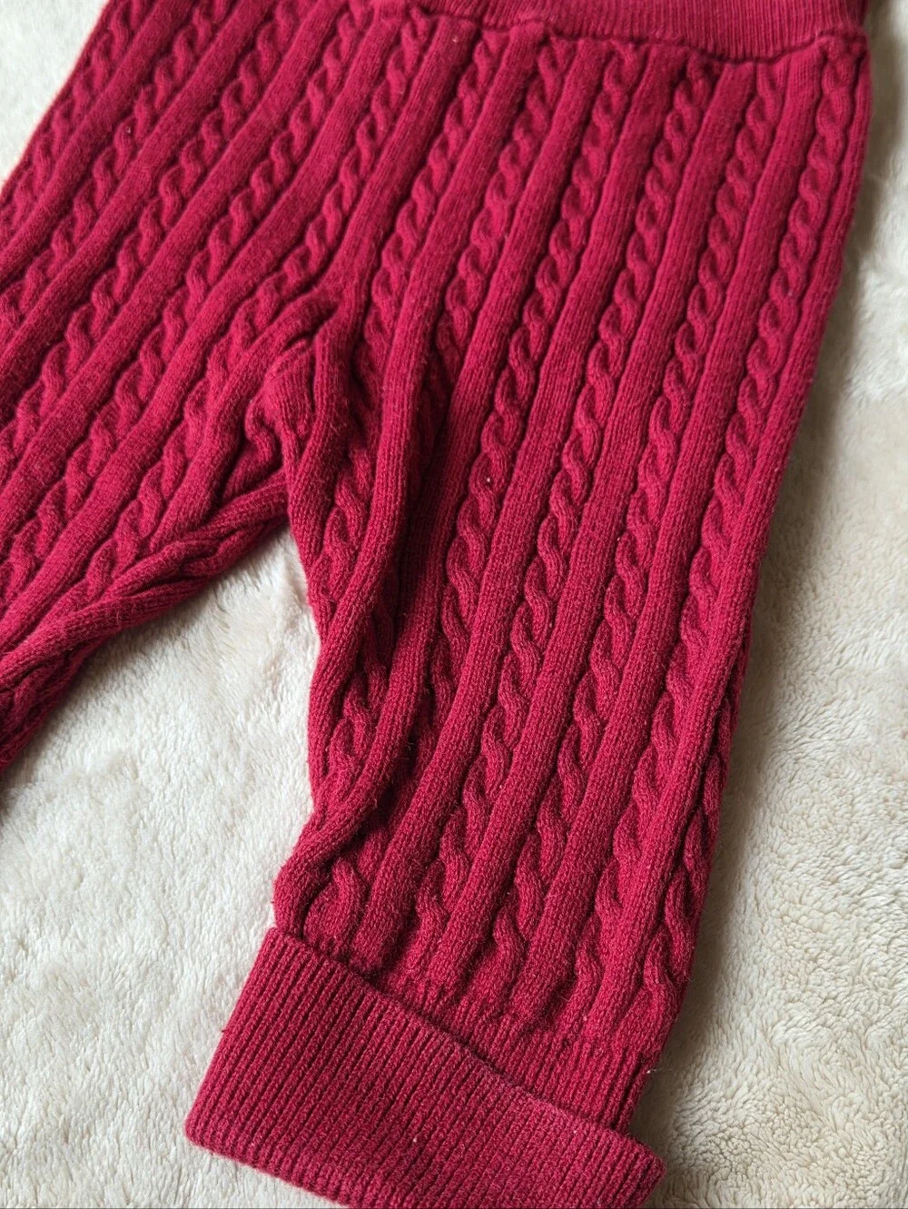 Polo Ralph Lauren Baby Polo Bear Cable Knit Cardigan Set Red 6M Holiday Gift